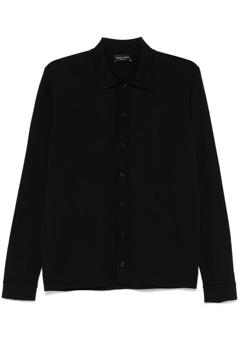 camicia in maglia  lunghe uomo navy ROBERTO COLLINA | RB10005RB1010